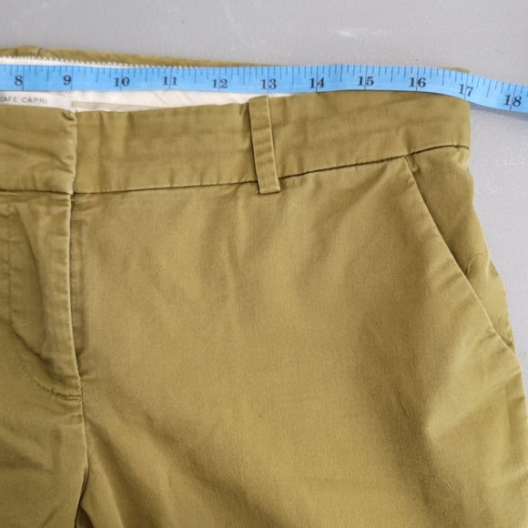 J Crew women's Capri pants green sz 6 - Picture 5 of 6